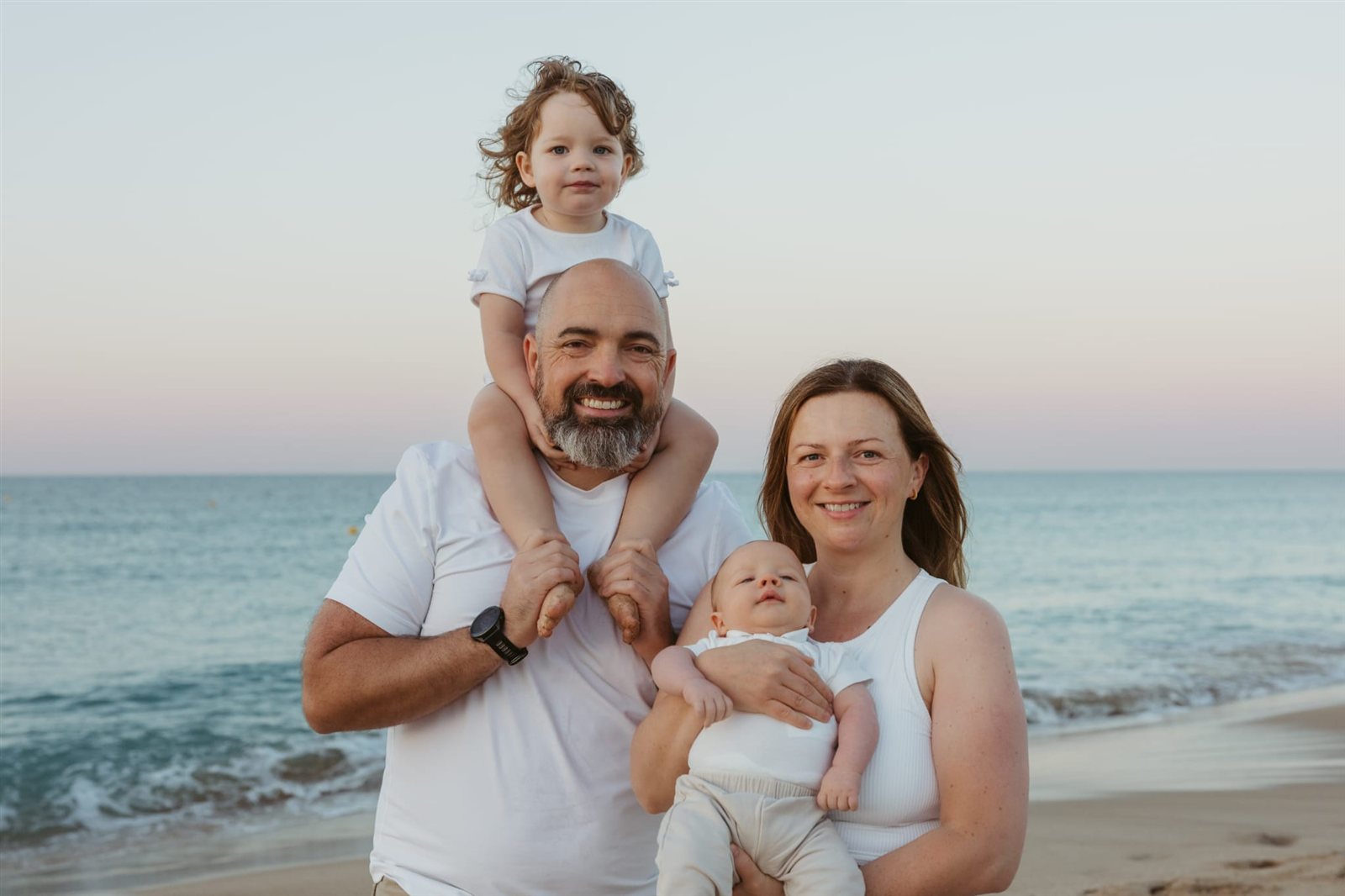 Family on the beach