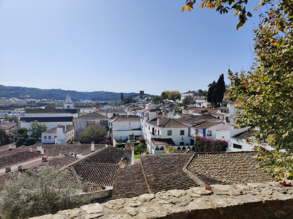 town walls of medieval town in Portugal